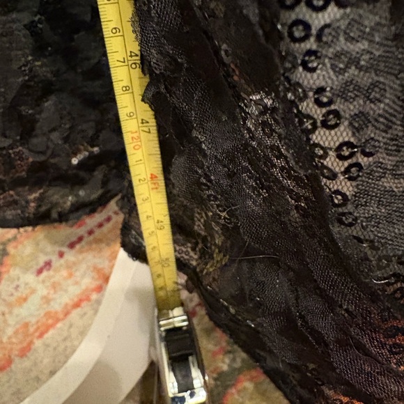 Eloquii Black Sheer Sequin Long Sleeve Dress - Picture 6 of 14